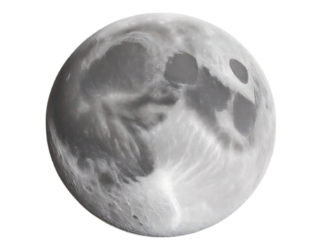 Detailed Render of the Moon's Surface Craters and Lunar Terrain