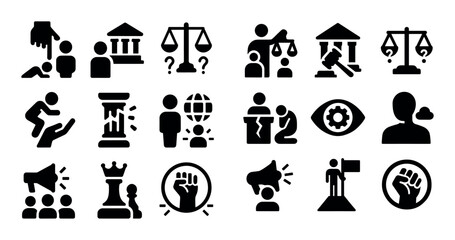 Legal Concepts Icon Grid