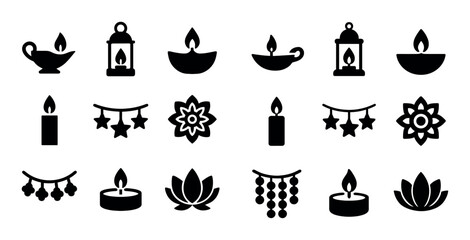 Naklejka premium Cultural Light Icons
