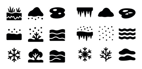 Naklejka premium Winter Icon Set