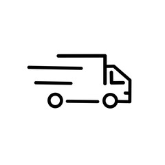 delivery truck icon template. delivery truck line icon. expedition car line icon.