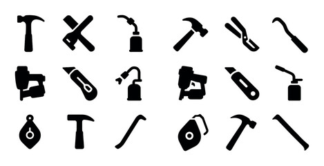 Roofing Tools Icons