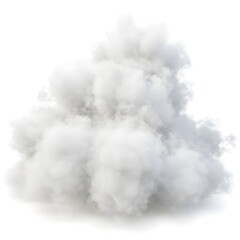 White fluffy clouds isolated on white background
