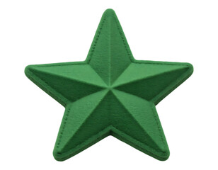 Green Star Shape with Embossed Texture