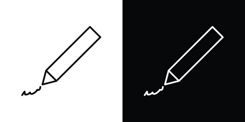 Naklejka premium Write icon in outline style. Vector.