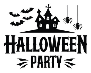 Fototapeta premium Modern Monochromatic Halloween Scene