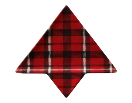 Red Tartan Triangle Dishware