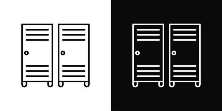 Locker icon in outline style. Vector.
