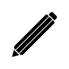 Pencil icon isolated on transparent background