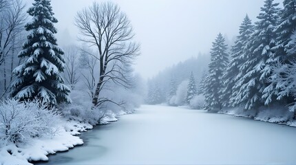 Fototapeta premium winter landscape in the forest