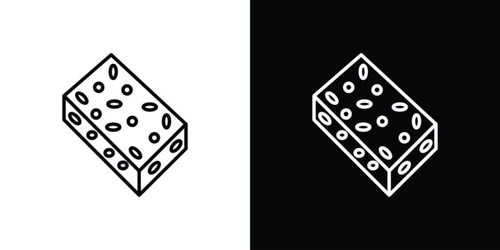 Halva icon in outline style. Vector.