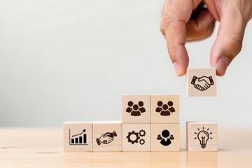 Building Blocks of Partnership Success and Teamwork Achieving Shared Goals Through Collaboration and Innovation Driving Business Growth Together