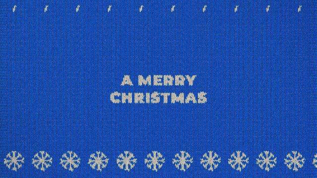 Christmas Knit Sweater Title Animation for Wide Screen