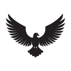 Obraz premium silhouette eagle flying