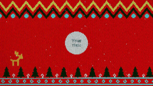 Christmas Knit Sweater Title Animation for Wide Screen