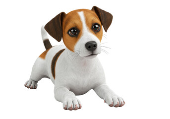 Isolated Adorable Jack Russell Puppy Cute Stance