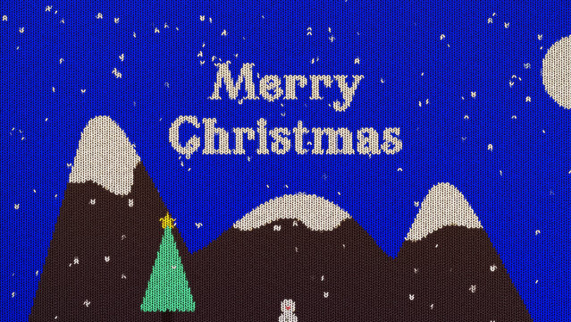 Santa Sled Knit Sweater Title Animation for Wide Screen