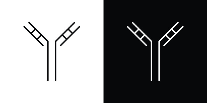 Antibody icon in outline style. Vector.