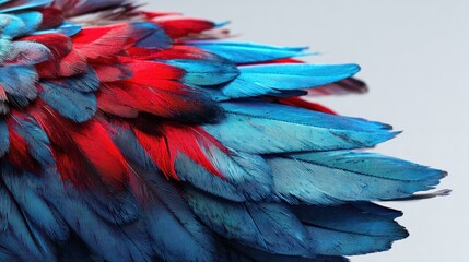 Fototapeta premium Close-up vibrant bird feathers