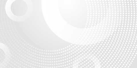 Abstract white geometric lines glowing on a gray background. Modern sparkling blue circle line pattern. Futuristic technology concept.
