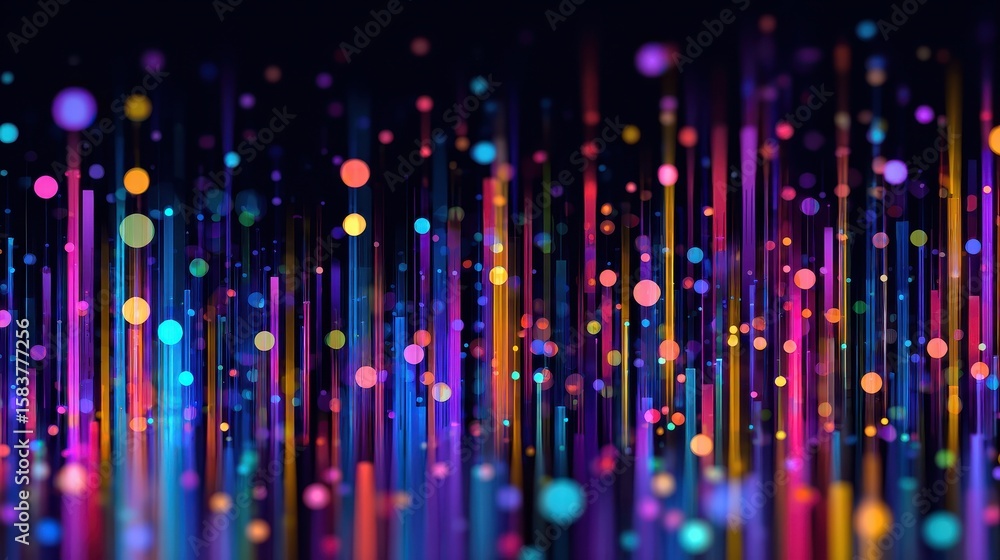Poster abstract infographics visualization. big data code representation. futuristic network or business an