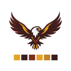 Obraz premium Eagle in flight, color palette