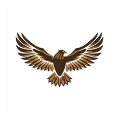 Fototapeta premium Stylized soaring brown eagle