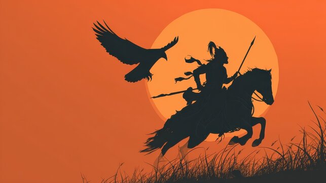 Shani Dev Riding on Crow Vector Illustration, no logos, no brands