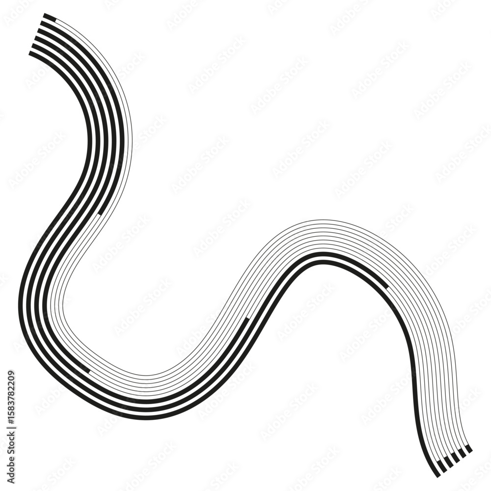 Poster smooth wavy lines. flowing curve pattern. elegant stripe vector. abstract artistic element.