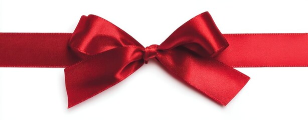 The vibrant red ribbon bow perfect for special gifts and celebrations.