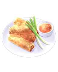 Lumpia – Indonesian Spring Roll with Vegetables and Meat Filling