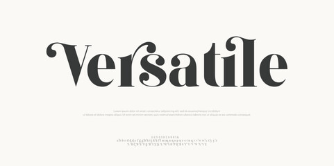 Versatile Modern alphabet letters font logo. Typography luxury minimal lettering fonts decorative wedding vintage retro logos. vector illustration
