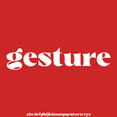 Elegant unique natural curvy alphabet display font vector. Creative decorative typography style