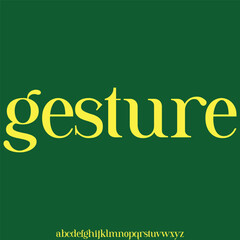 Elegant unique natural curvy alphabet display font vector. Creative decorative typography style