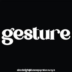 Elegant unique natural curvy alphabet display font vector. Creative decorative typography style