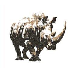 A stylized rhino illustration