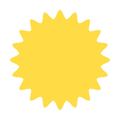 Bright Yellow Burst Shape Graphic Element On Black Background For Design Projects