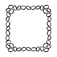 Oval shapes form a rounded rectangle border on a graphic element frame