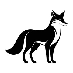 Fototapeta premium silhouette vector image of a fox 