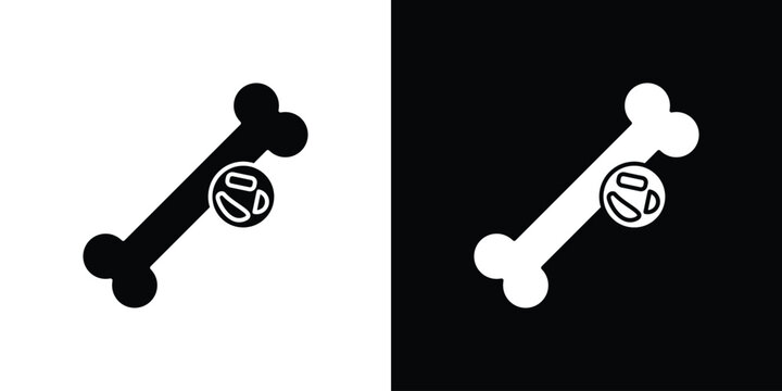 Multiple myeloma icon black and white. Simple glyph icons.