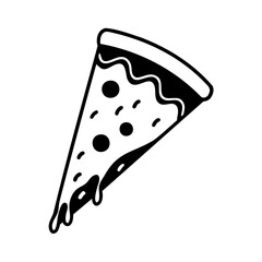 Pizza slice with melted cheese toppings on a food meal