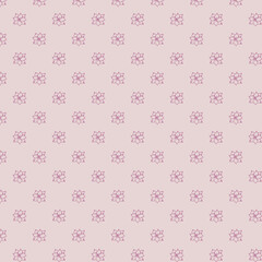 Seamless Pink Floral Pattern on Light Background