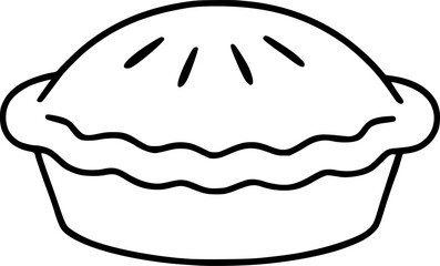 Apple Pie Slice Illustration, Baked Dessert Graphic for Food Content