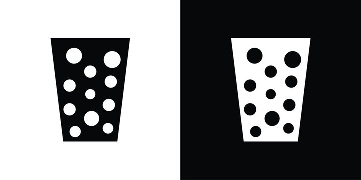 Hard Water icon black and white. Simple glyph icons.