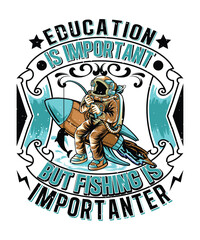 Cosmic Angler Design, Fishing Design, EPS, VECTOR

