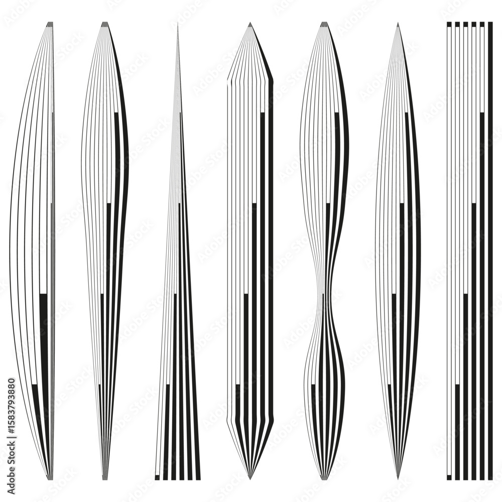 Poster vertical striped elements. abstract line pattern. parallel linear vector. graphic art illustration.