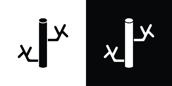 Blood vessel icon black and white. Simple glyph icons.