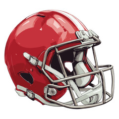 Fototapeta premium football helmet isolated in White Background, football helmet vector, Flat lay vector illustration