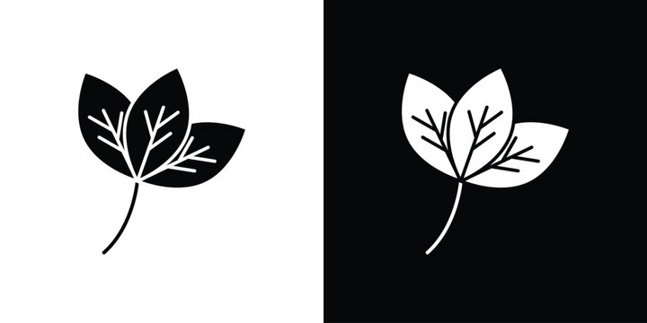 Basil icon black and white. Simple glyph icons.