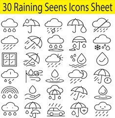 Rain Icons SHeet
